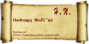 Hadnagy Noémi névjegykártya