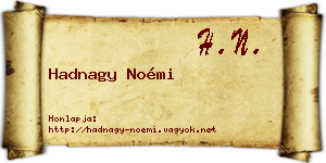 Hadnagy Noémi névjegykártya